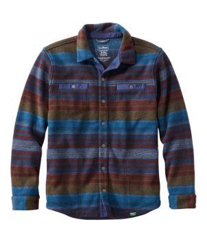 Men's Bean's Sweater Fleece Shirt Jac, Print