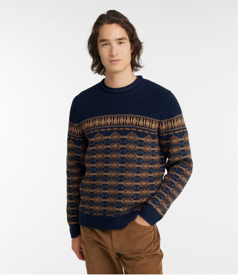 Men's 100% Organic Cotton Fisherman Crew Sweater