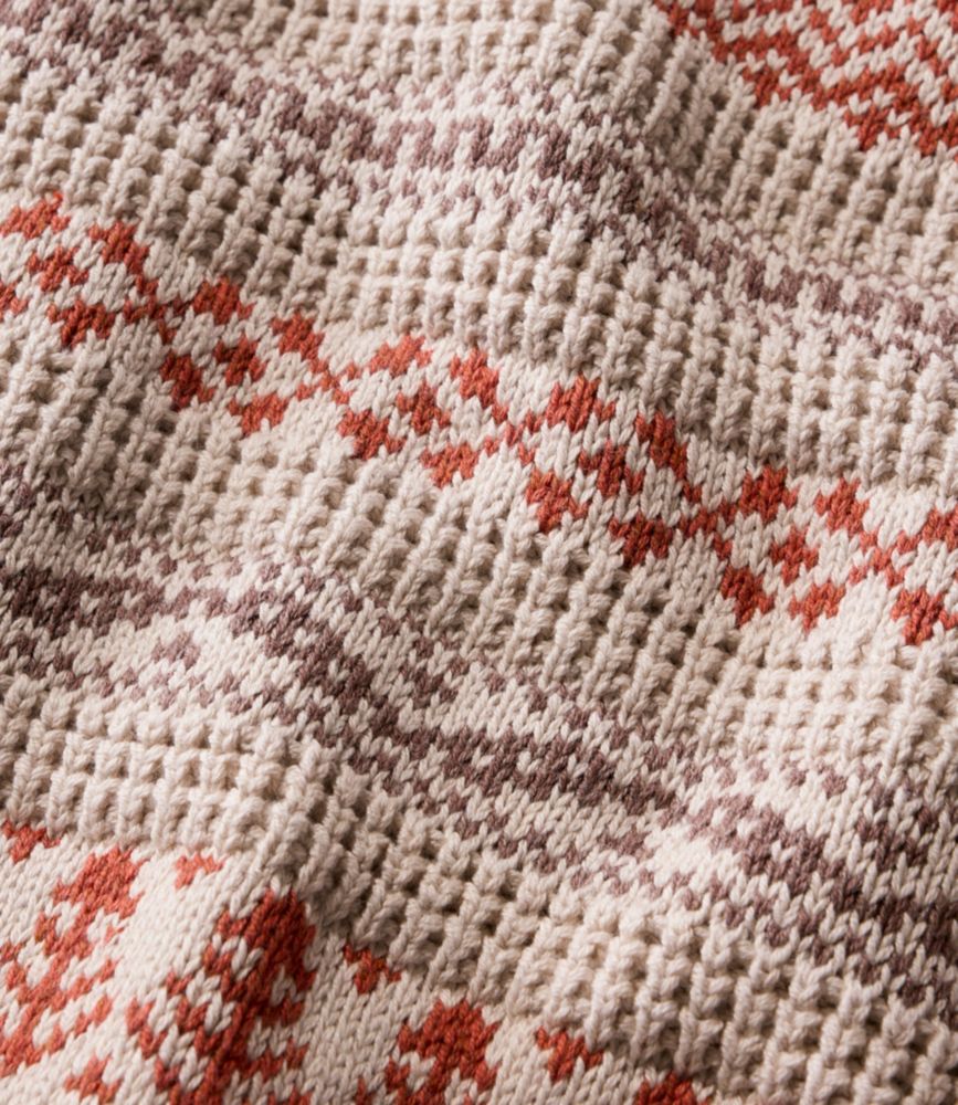 Men's L.L.Bean Organic Cotton Waffle Sweater, Crewneck, Fair Isle