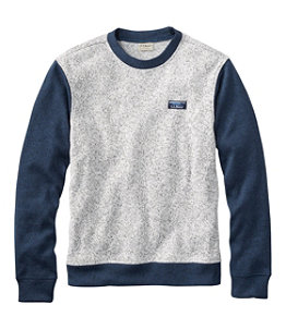 Men's Lightweight Sweater Fleece Top, Long-Sleeve, Colorblock