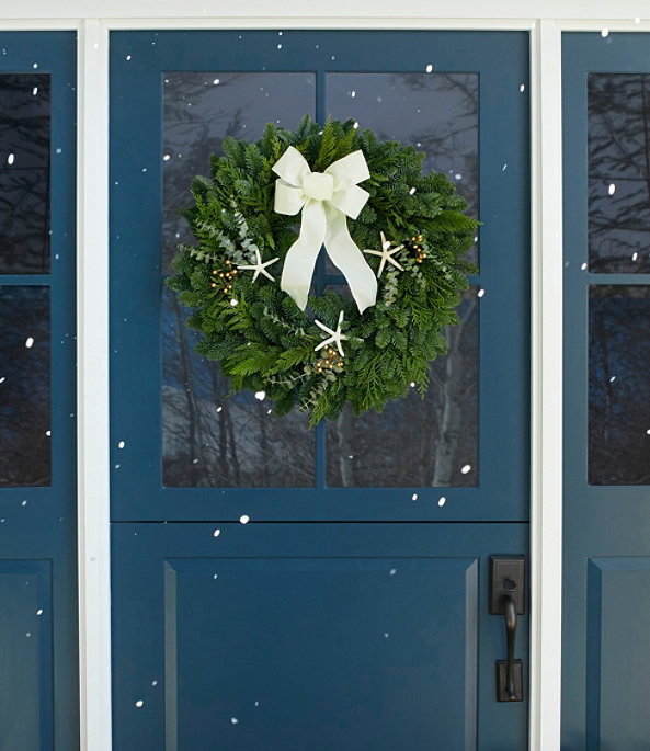 Coastal Evergreen Wreath 24", One Color, large image number 2