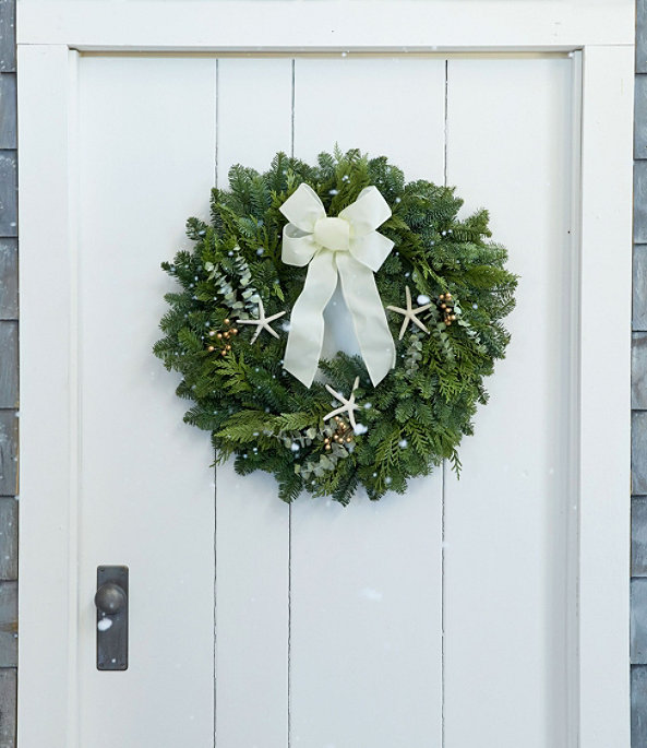 Coastal Evergreen Wreath 24", One Color, large image number 3