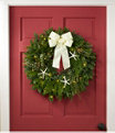 Coastal Evergreen Wreath, Lighted, 24", One Color, small image number 1