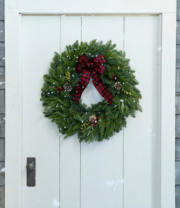 Buffalo Plaid Wreath 24", One Color, large image number 2