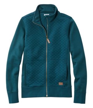 Women's Quilted Full-Zip Sweatshirt