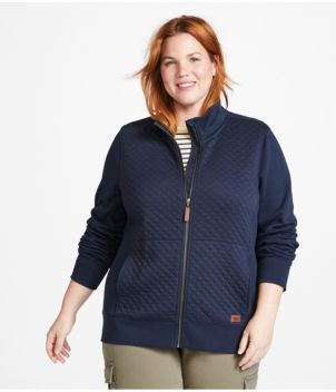 Women's Quilted Full-Zip Sweatshirt