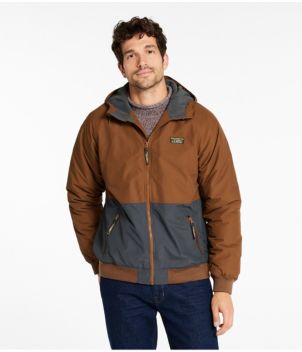 Men's Insulated 3-Season Bomber Hooded Jacket, Colorblock