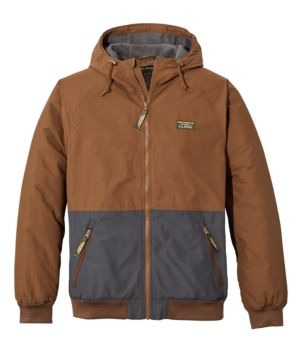 Men's Insulated 3-Season Bomber Hooded Jacket, Colorblock