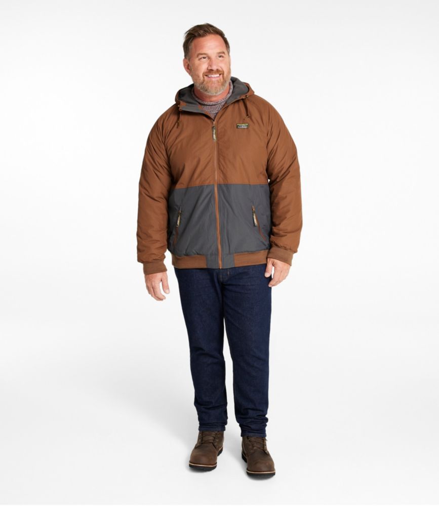 Men's Insulated 3-Season Bomber Hooded Jacket, Colorblock