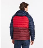 Men's Bean's Down Hooded Jacket, Colorblock