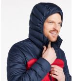 Men's Bean's Down Hooded Jacket, Colorblock