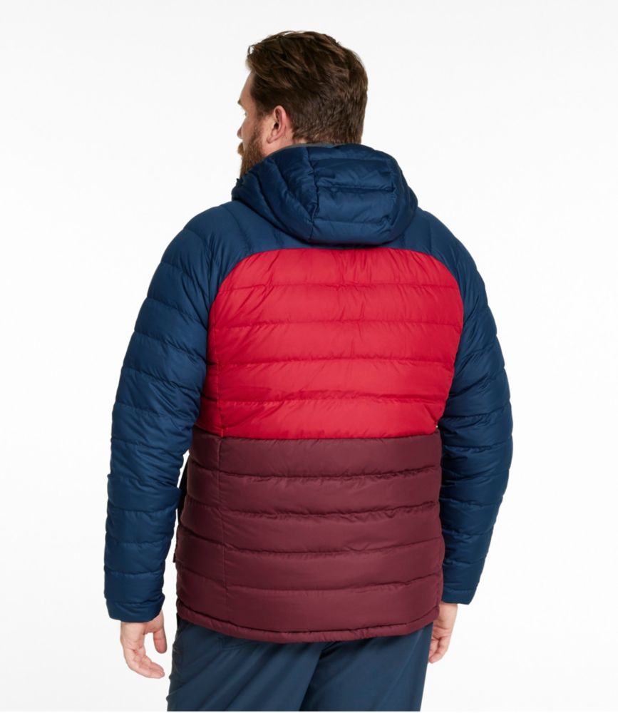 Men's Bean's Down Hooded Jacket, Colorblock