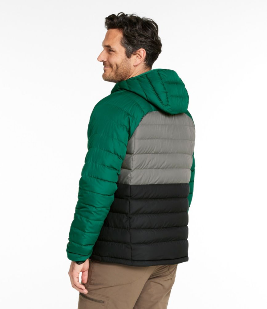 Men's Bean's Down Hooded Jacket, Colorblock