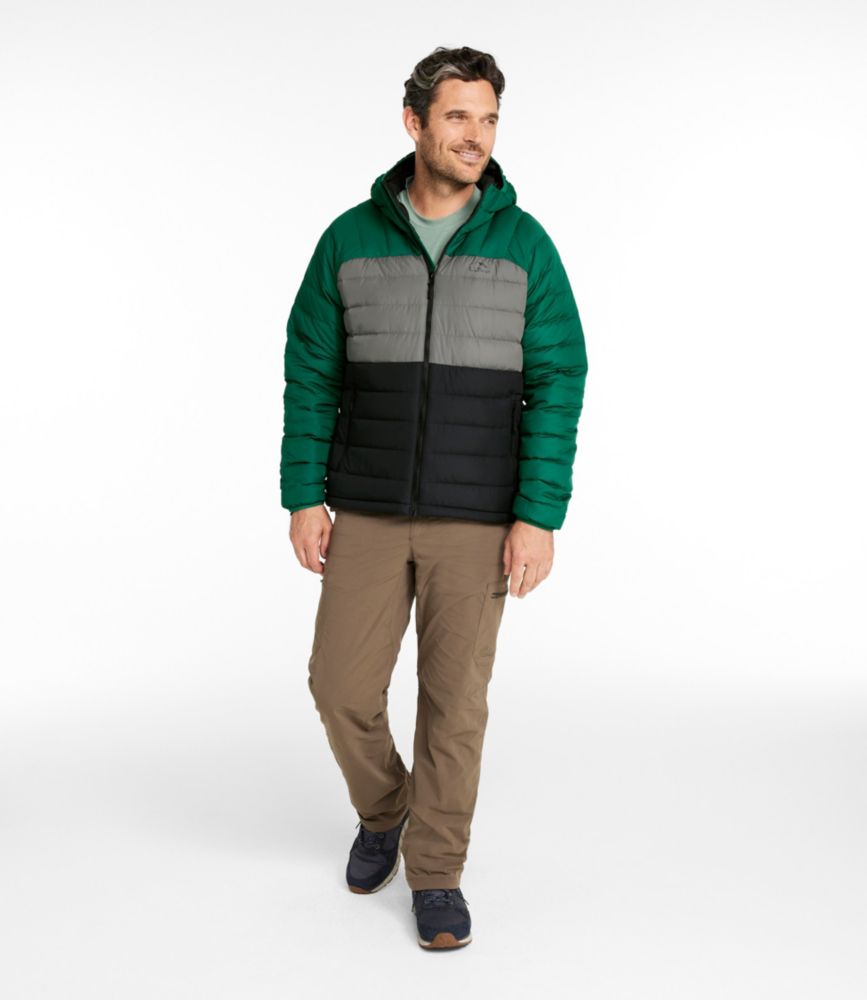 Men's Bean's Down Hooded Jacket, Colorblock