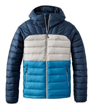 Men's Bean's Down Hooded Jacket, Colorblock