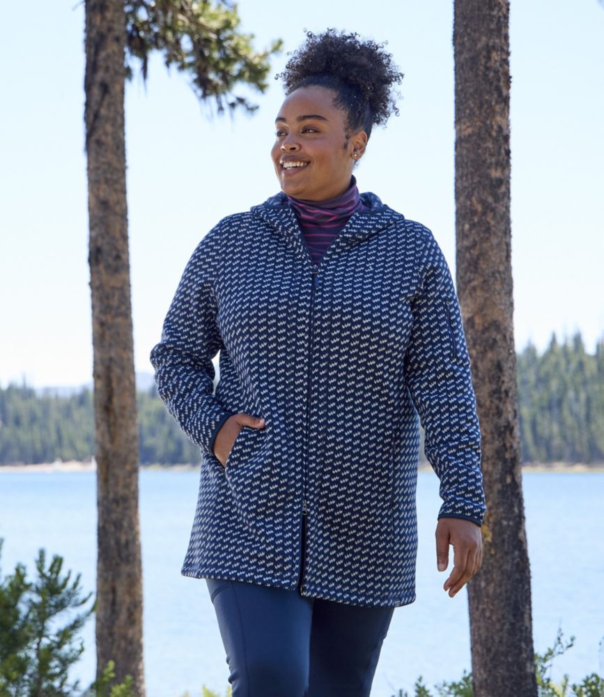 Women's Sweater Fleece Coat, Print