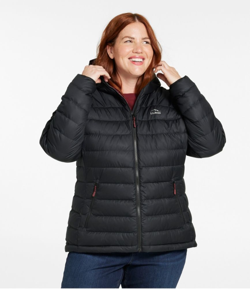 Women's Bean's Down Hooded Jacket, Dark Pine, small image number 2