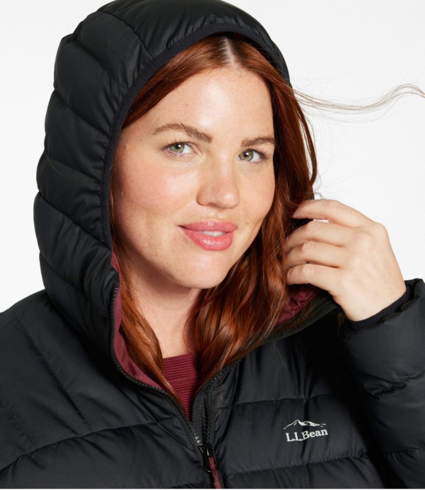 Women's Bean's Down Hooded Jacket, Dark Pine, small image number 6