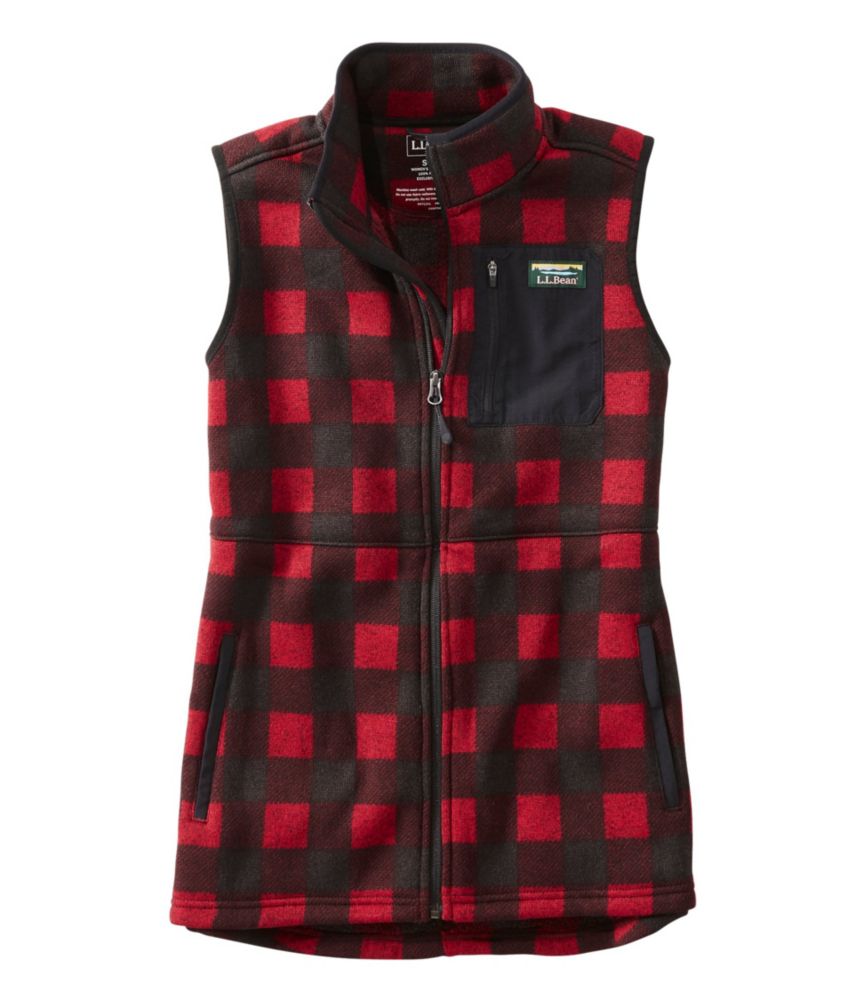 Women's L.L.Bean Sweater Fleece, Long Vest Print Women's at L.L.Bean