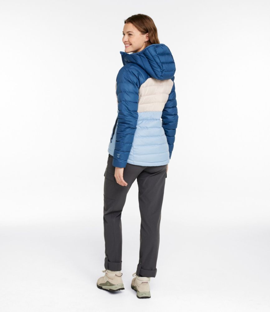 Women's Bean's Down Hooded Jacket, Colorblock