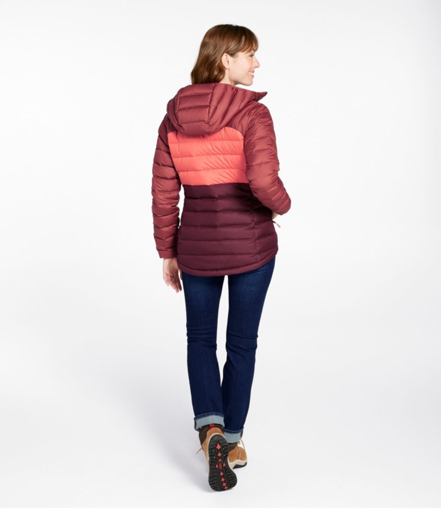 Women's Bean's Down Hooded Jacket, Colorblock, Nautical Navy/Sugarplum, small image number 5