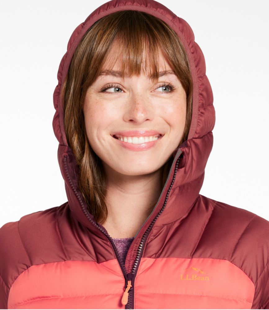 Women's Bean's Down Hooded Jacket, Colorblock, Nautical Navy/Sugarplum, small image number 6