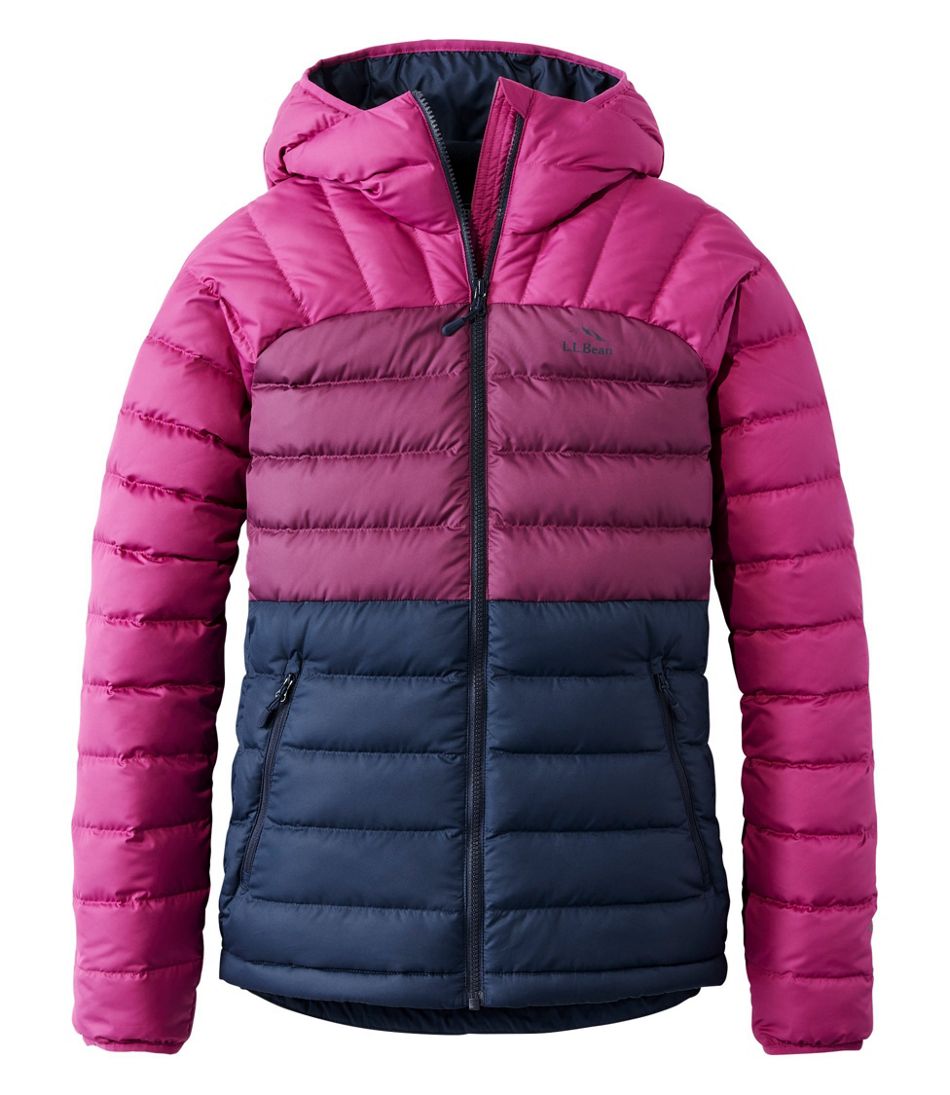 Women's Bean's Down Hooded Jacket, Colorblock | Insulated Jackets at  L.L.Bean
