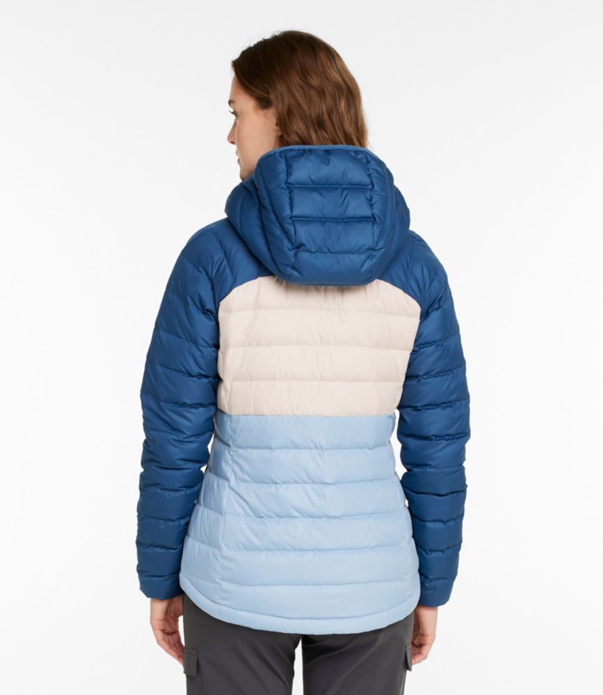 Women's Bean's Down Hooded Jacket, Colorblock
