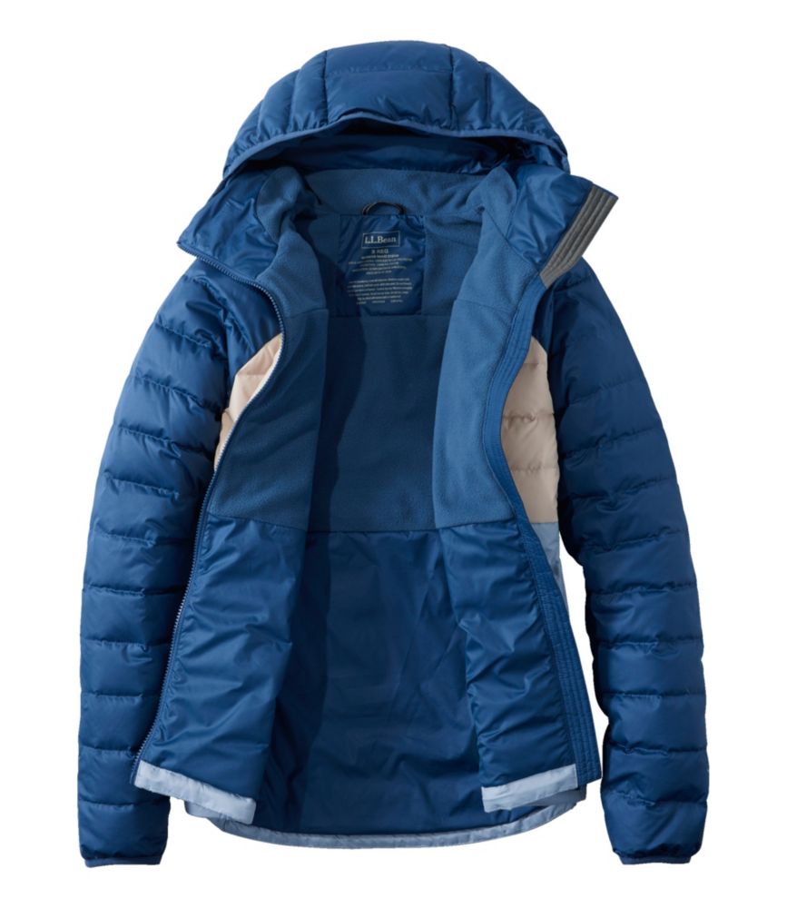 Women's Bean's Down Hooded Jacket, Colorblock