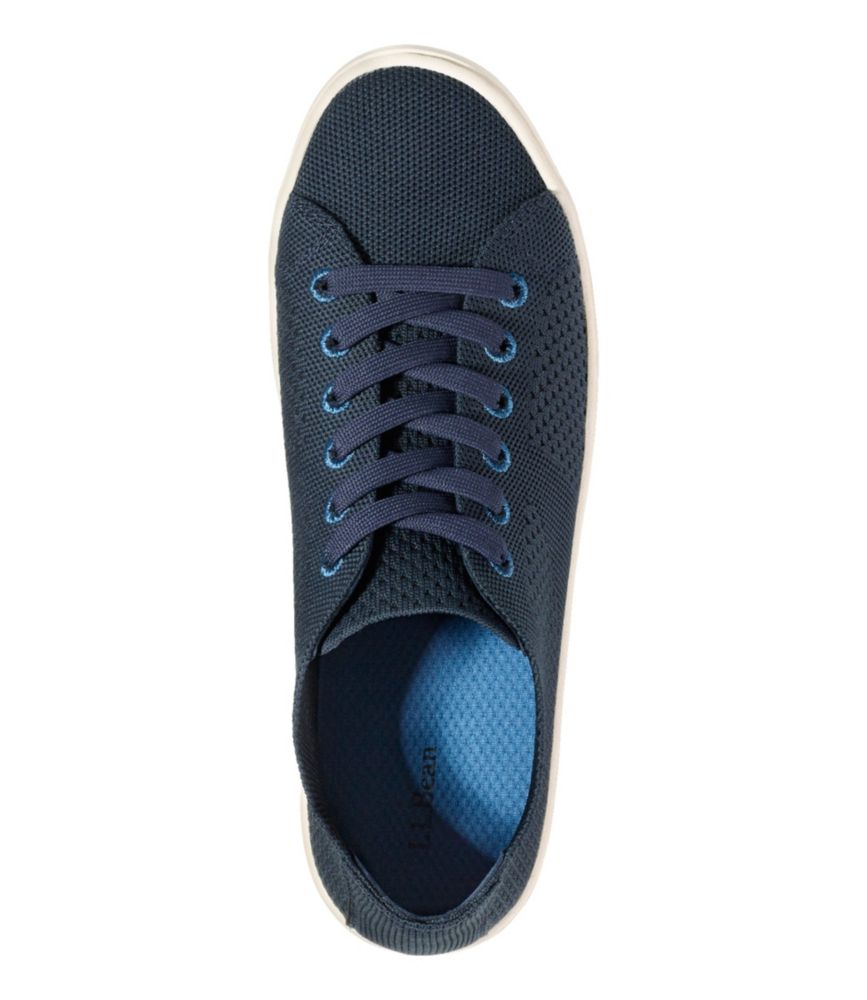 Women's Eco Bay Knit Sneakers, Lace-Up, Classic Navy, small image number 4