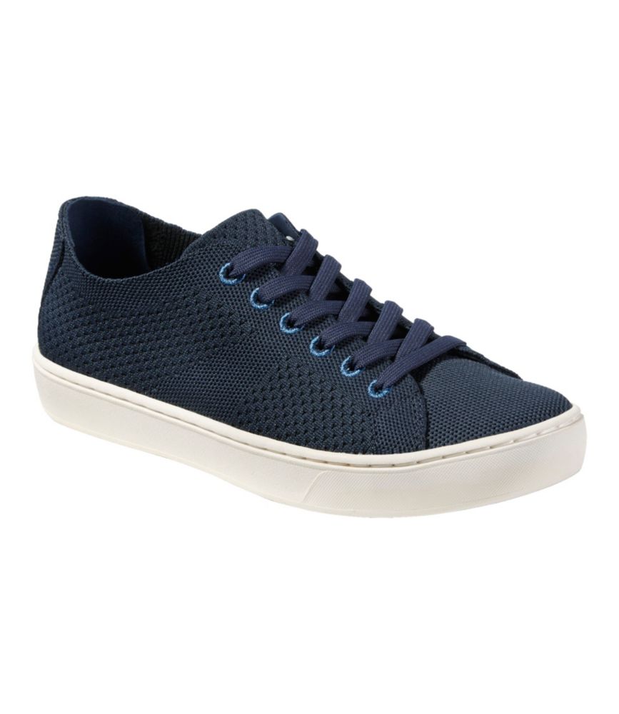 Women's Eco Bay Knit Sneakers, Lace-Up, Classic Navy, small image number 6