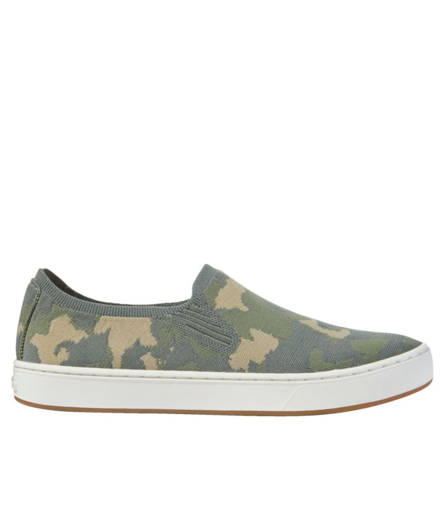 Women's Eco Bay Knit Sneakers, Slip-On, Deep Moss Camo, small image number 1