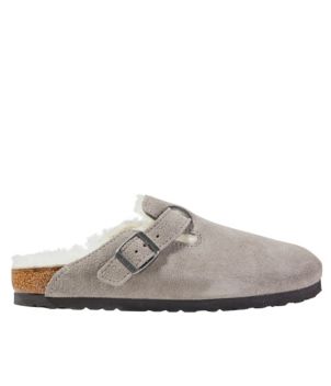 Women's Birkenstock Boston Clogs, Suede Shearling