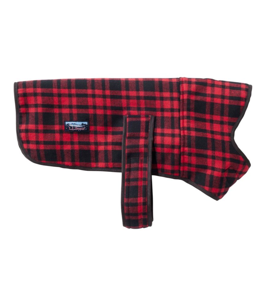 Flannel Sherpa Dog Vest, Royal Red Plaid, small image number 1