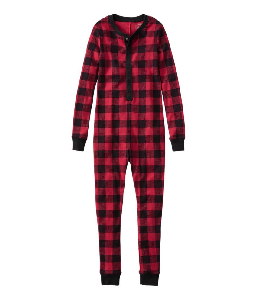 Kids' Organic Cotton Fitted Onesie, Deep Red Buffalo Check, small image number 1