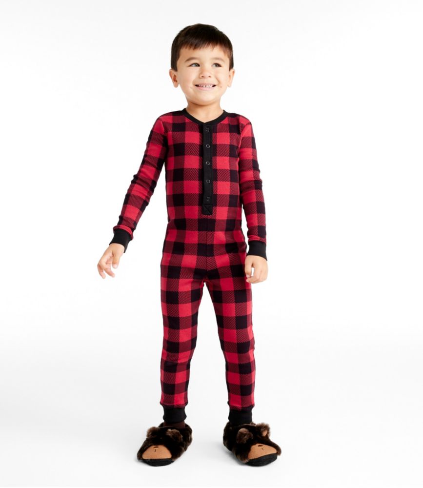 Toddlers' Organic Cotton Fitted Onesie, Deep Red Buffalo Check, small image number 4