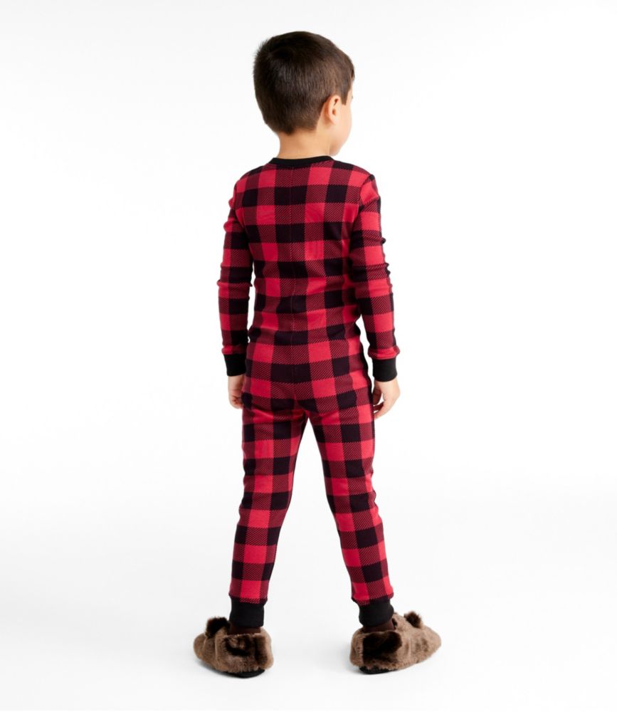 Toddlers' Organic Cotton Fitted Onesie, Deep Red Buffalo Check, small image number 5