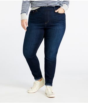 Women's BeanFlex® Jeans, Mid-Rise Skinny-Leg Pull-On