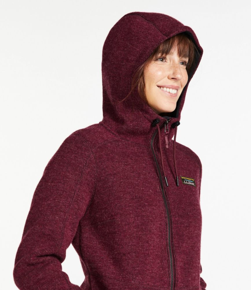 Women's Bean's WoolTek Coat, Burgundy Heather, small image number 4