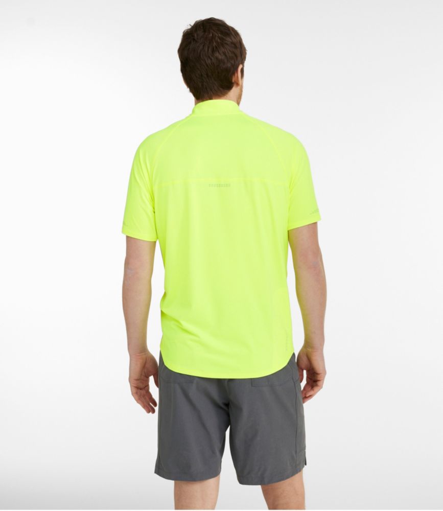 Men's Comfort Cycling Jersey, Short-Sleeve, Electric Yellow, small image number 3