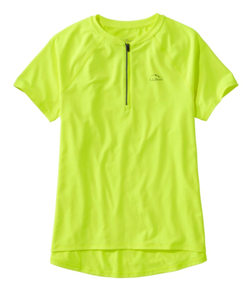 Women's Comfort Cycling Jersey, Short-Sleeve, Electric Yellow, small image number 1