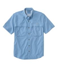 Men's Sunwashed Canvas Shirt, Traditional Fit Short-Sleeve