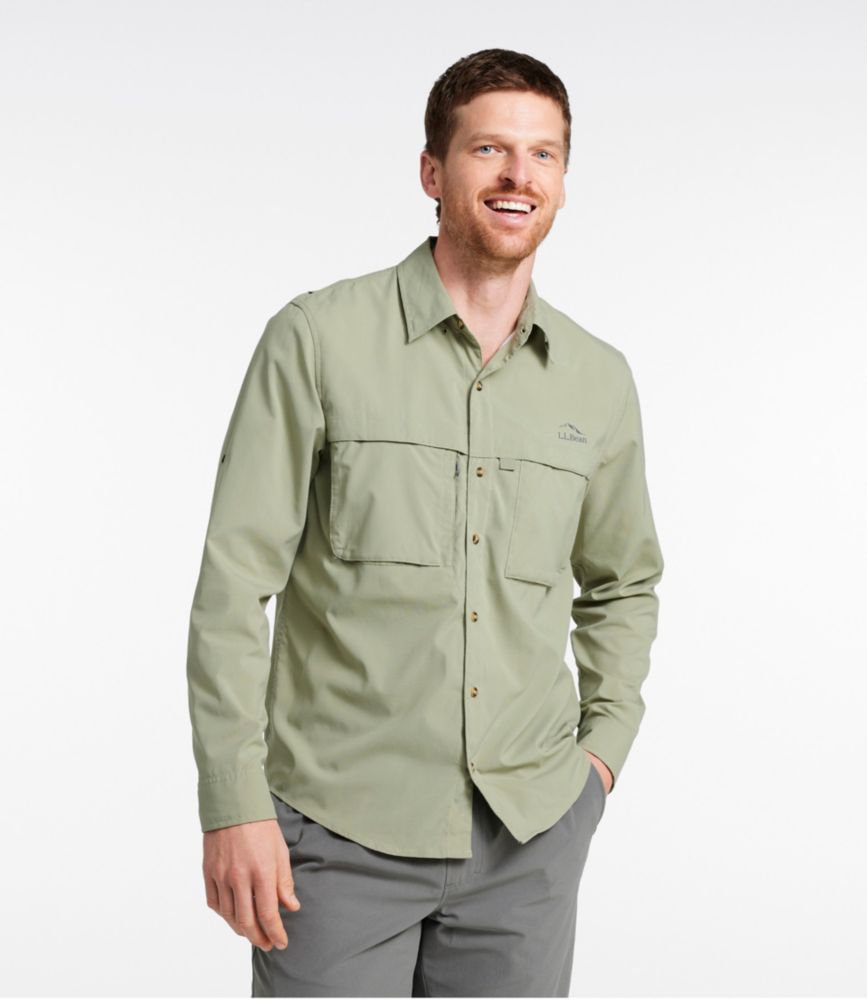 L.L.Bean Performance Stretch Tropicwear Long Sleeve Woven Shirt - S