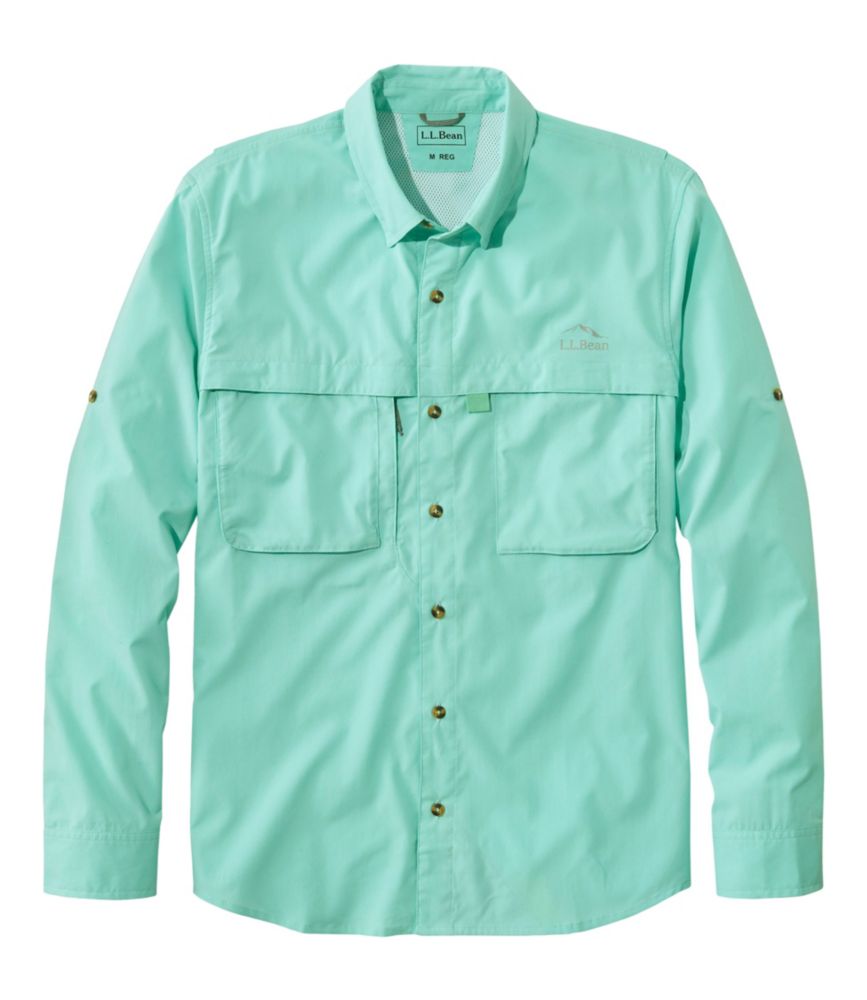 Men's Tropicwear Shirt, Long-Sleeve, Faded Jade, small image number 1