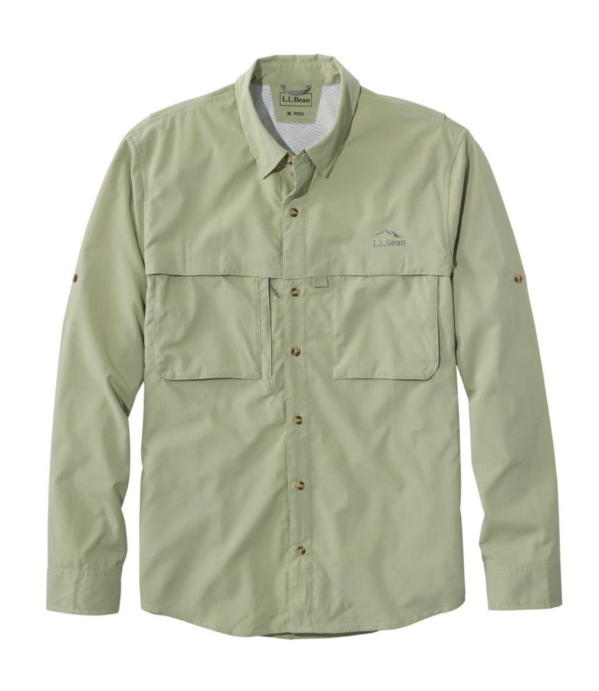 LL Bean Shirt Mens XL Long Sleeve Button Vented Fishing Fly-fishing Shirt