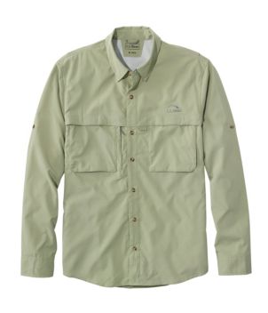 LL Bean Fly Fishing Shirt Vented S/S Mens Technofine NWT M Med Seafoam Green