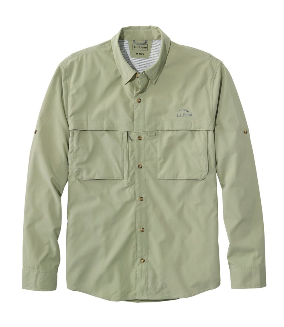 Men's Tropicwear Shirt, Long-Sleeve Dusty Sage Xxxl, Synthetic/Nylon | L.L.Bean