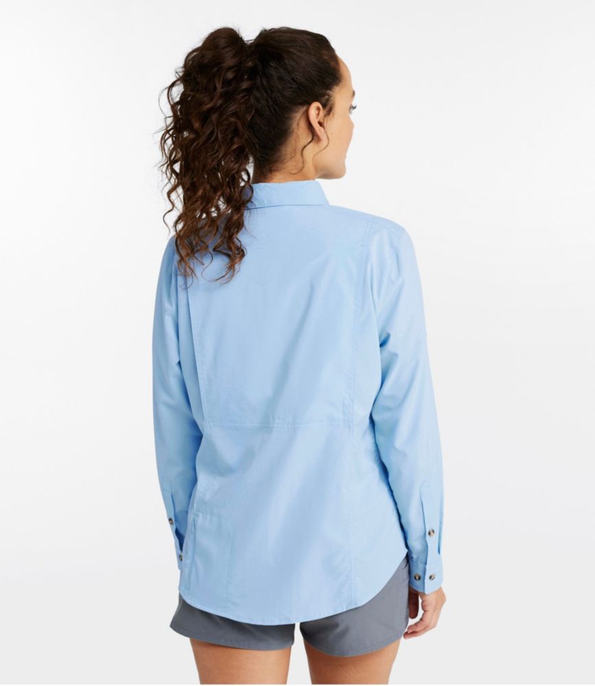 Women's Tropicwear Shirt, Long-Sleeve, Mineral Blue, small image number 3