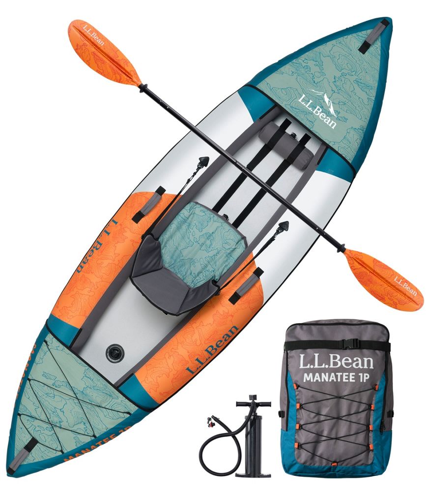 L.L.Bean Manatee Inflatable Kayak Package, 10'