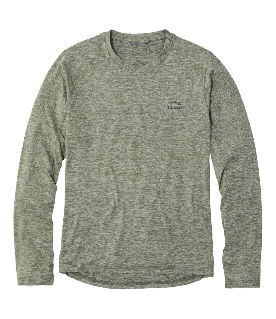 Men's Insect Shield Pro Knit Crew Deep Olive Heather Large, Synthetic | L.L.Bean